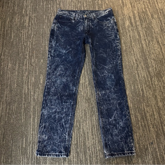 Levi's Men's 541 Tapered Athletic fit Dark Blue Indigo Acid Wash Jeans 32 x 32 - Picture 4 of 7